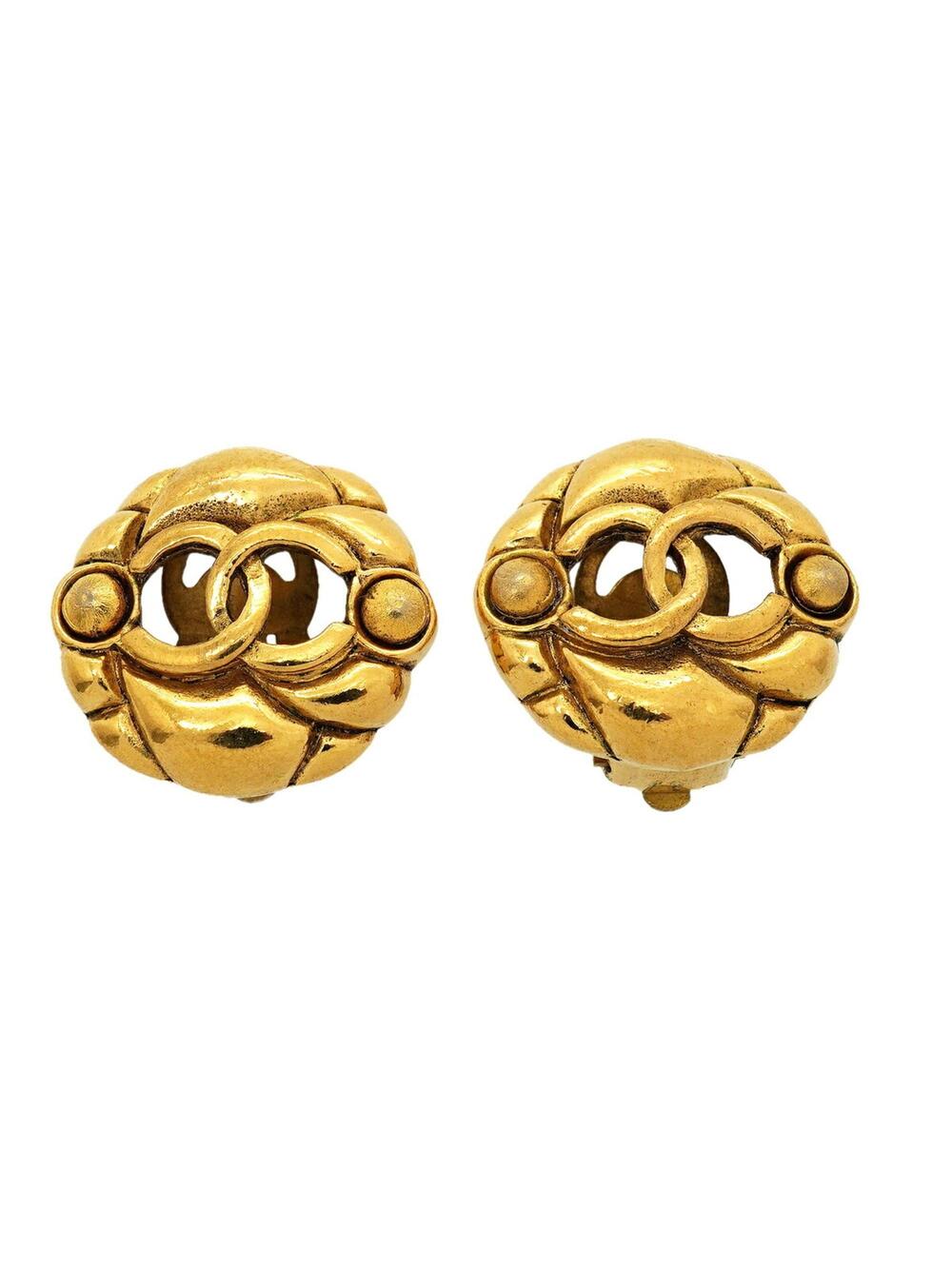 Chanel Cc Logo Circle Clip-On Earrings #371592C61B